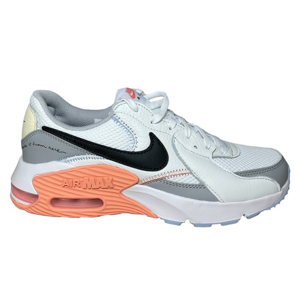 ⚡️SOLD⚡️Nike Air Max Excee Sneakers White Black Coral Pink Shoes women US Size 8 - Picture 5 of 16